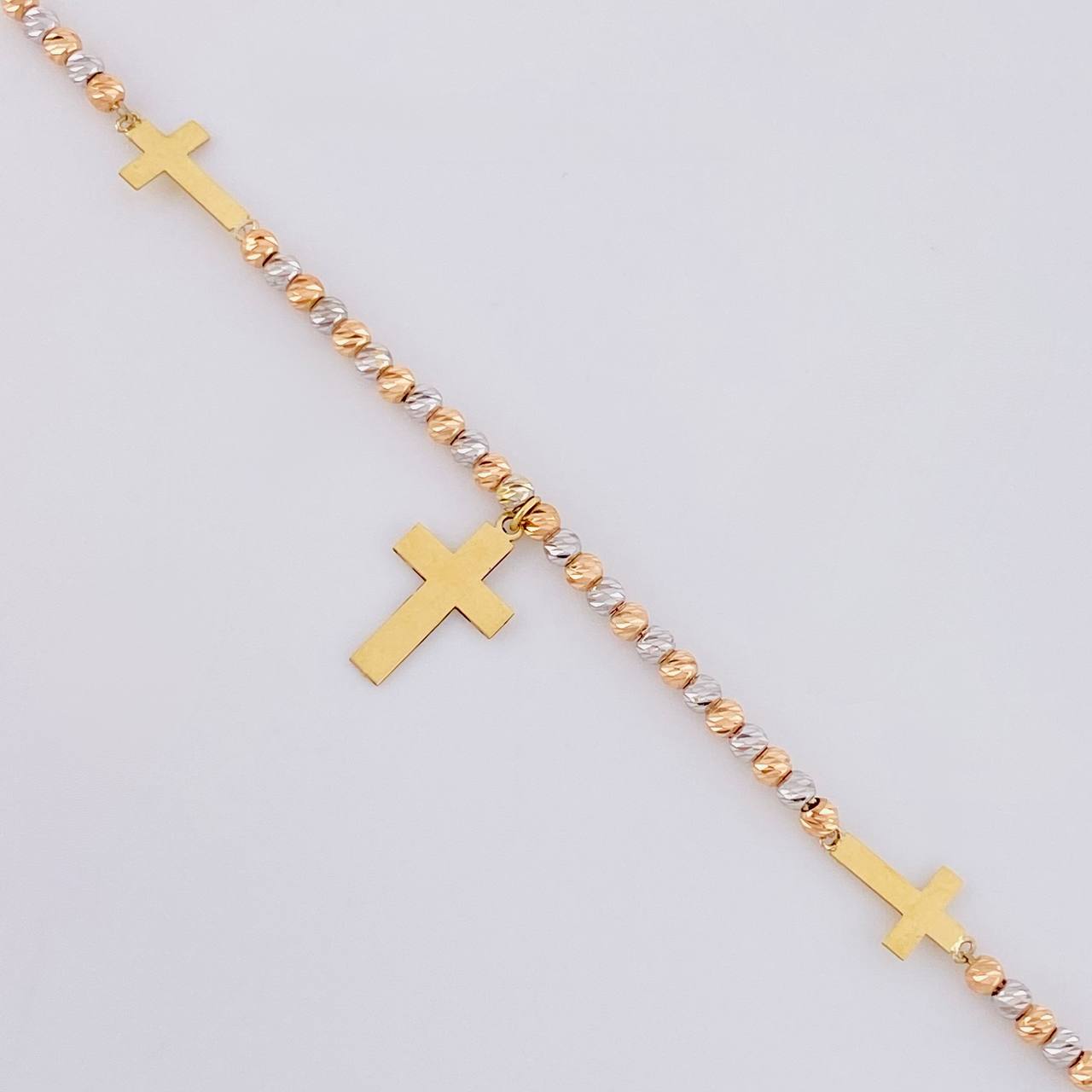 Cadena Aro Seguido Trinidad De Cruces 2.9 g / 44.5 cm / 1.05 mm Oro Amarillo 18K