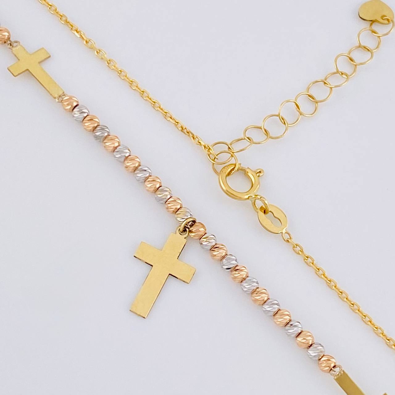 Cadena Aro Seguido Trinidad De Cruces 2.9 g / 44.5 cm / 1.05 mm Oro Amarillo 18K