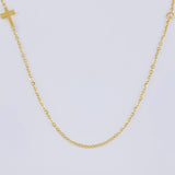 Cadena Aro Seguido Cruz Lateral 2.55 g / 45.5 cm / 1.4 mm Oro Amarillo 18K