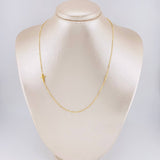 Cadena Aro Seguido Cruz Lateral 2.55 g / 45.5 cm / 1.4 mm Oro Amarillo 18K