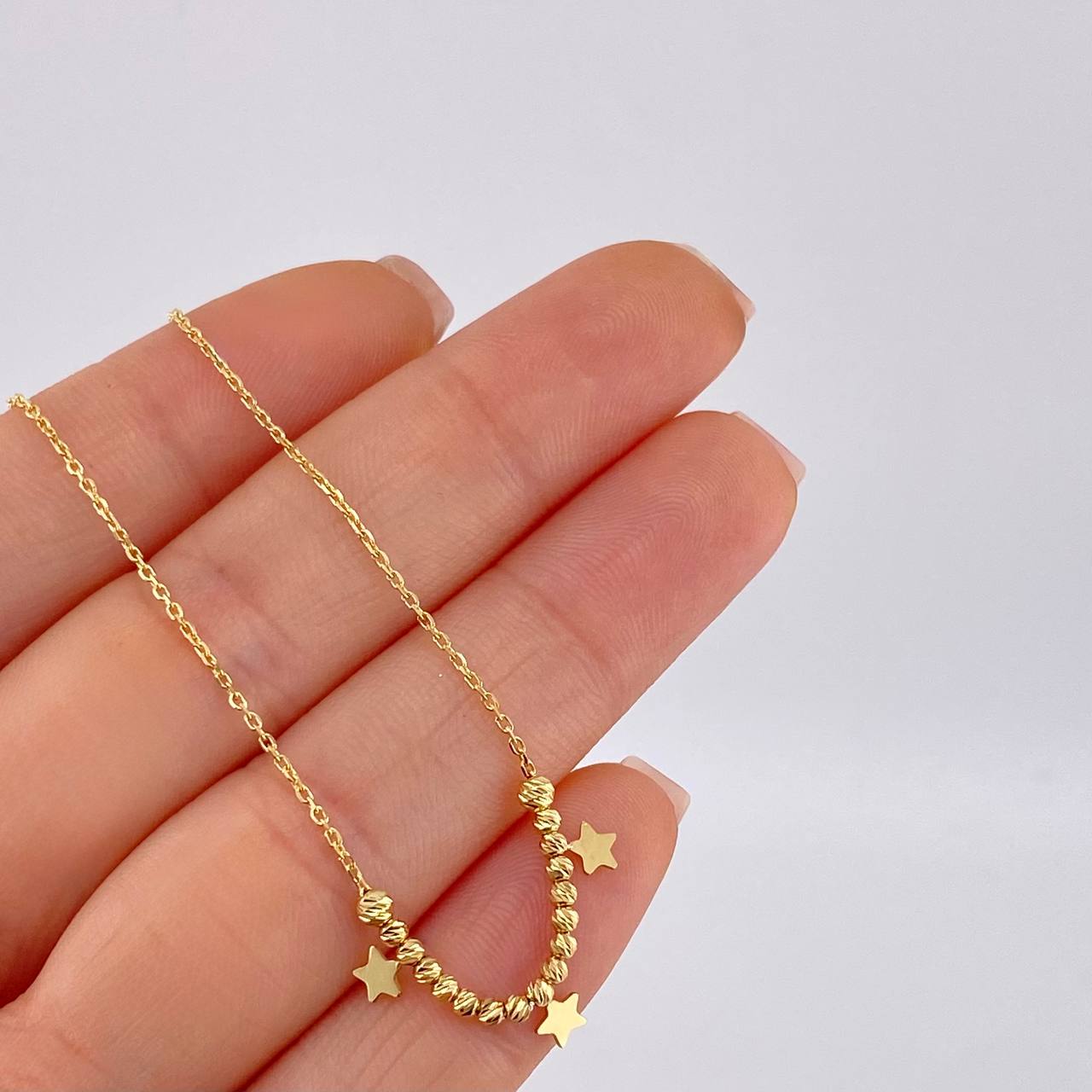Cadena Aro Seguido Cinturón De Orión 2.3 g / 44 cm / 1.05 mm Oro Amarillo 18K