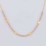 Cadena Aro Seguido El Quinto Corazón 3.2 g / 44.5 cm / 0.75 mm Tres Oros 18K
