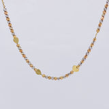 Cadena Aro Seguido El Quinto Corazón 3.2 g / 44.5 cm / 0.75 mm Tres Oros 18K