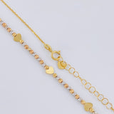 Cadena Aro Seguido El Quinto Corazón 3.2 g / 44.5 cm / 0.75 mm Tres Oros 18K
