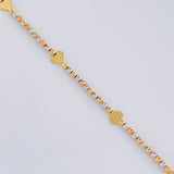 Cadena Aro Seguido El Quinto Corazón 3.2 g / 44.5 cm / 0.75 mm Tres Oros 18K