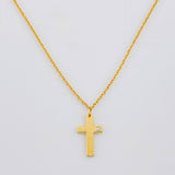 Cadena Aro Seguido Cruz 2.75 g / 49.5 cm / 1.2 mm Oro Amarillo 18K