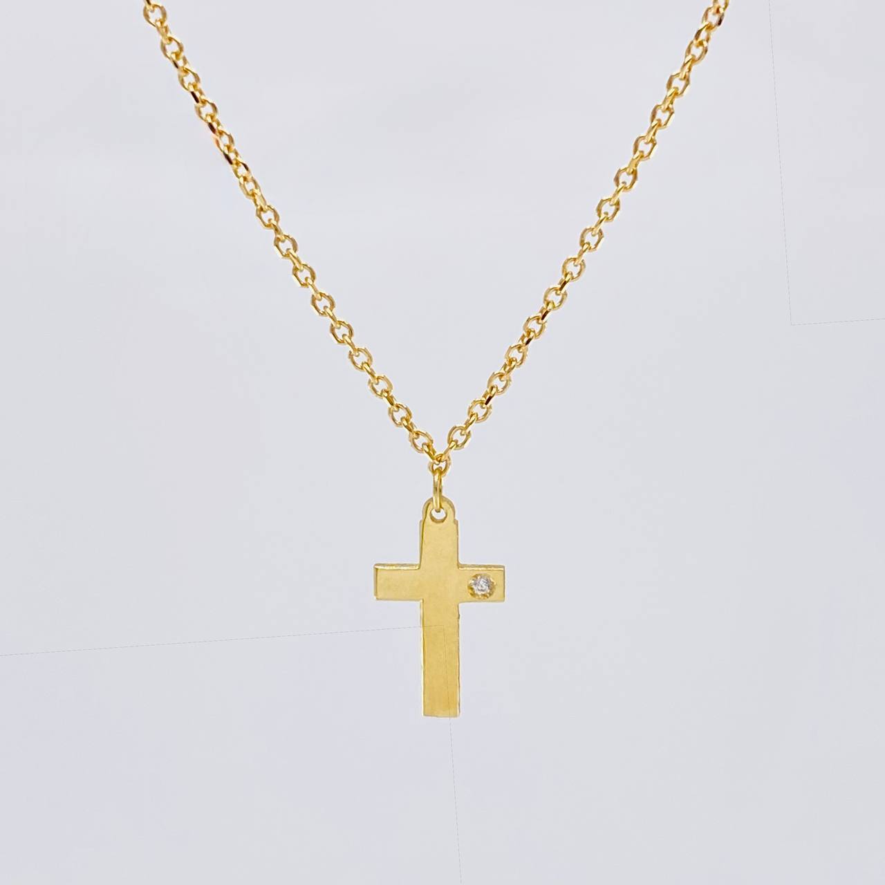 Cadena Aro Seguido Cruz 2.75 g / 49.5 cm / 1.2 mm Oro Amarillo 18K