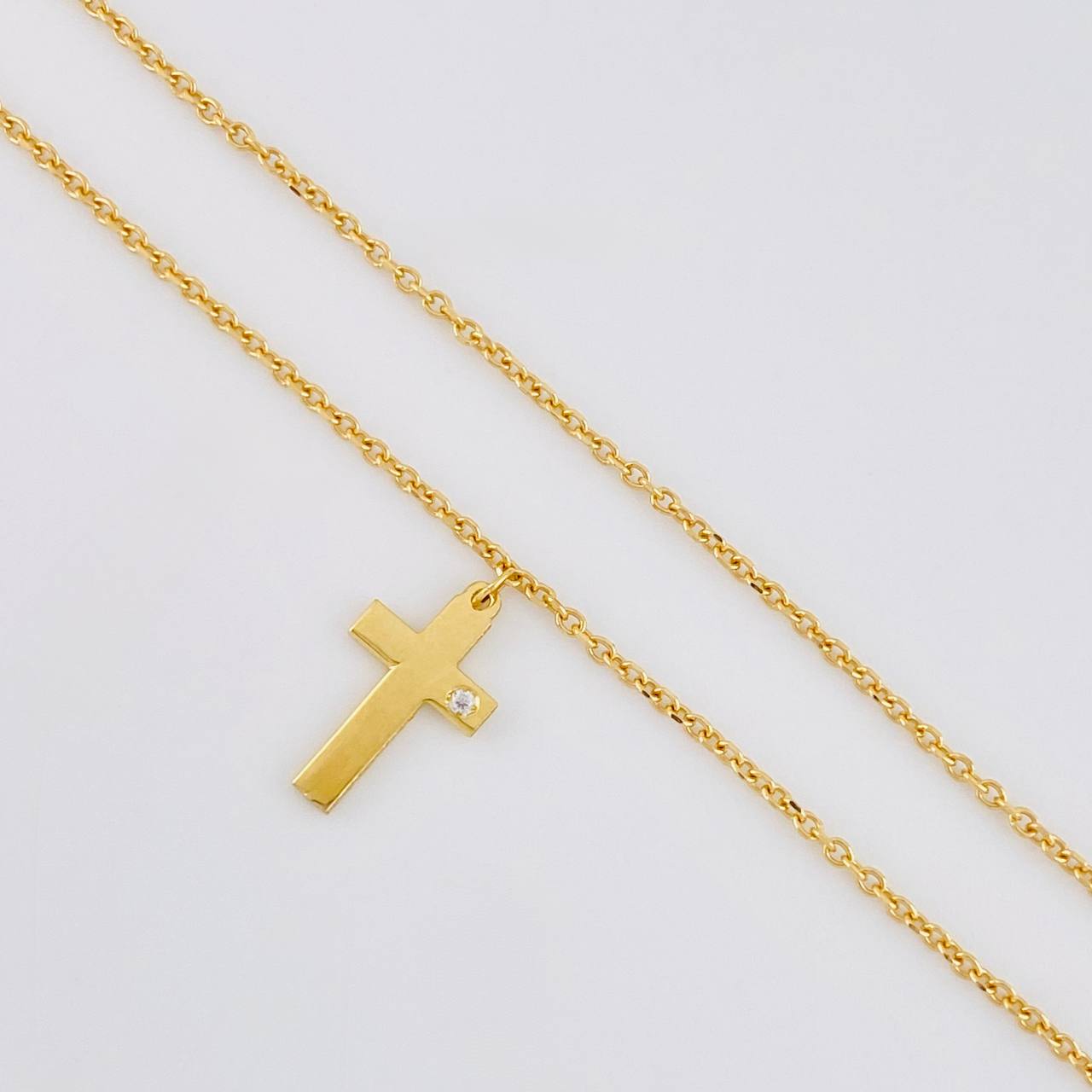 Cadena Aro Seguido Cruz 2.75 g / 49.5 cm / 1.2 mm Oro Amarillo 18K