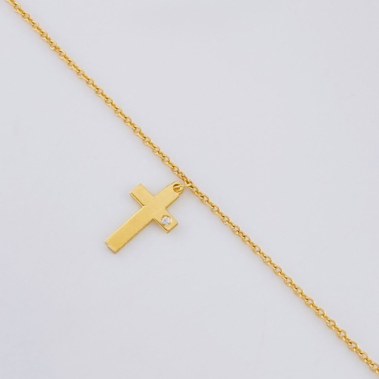 Cadena Aro Seguido Cruz 2.75 g / 49.5 cm / 1.2 mm Oro Amarillo 18K
