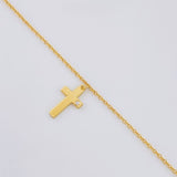 Cadena Aro Seguido Cruz 2.75 g / 49.5 cm / 1.2 mm Oro Amarillo 18K