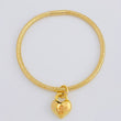 Pulso Flex Candado Corazón 2.55 g / 18.3 cm / 3 mm Oro Amarillo 18K