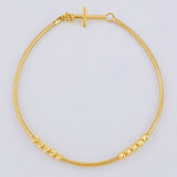 Pulso Flex Cruz Lisa 2.05 g / 19.5 cm / 1.5 mm Oro Amarillo 18K
