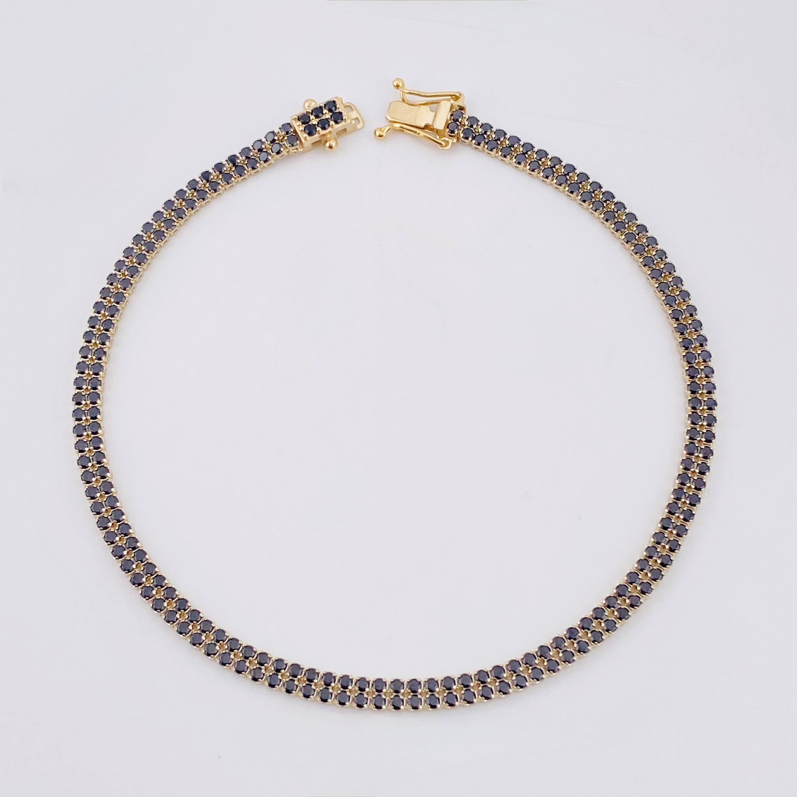 Pulso Tenis Doble Línea 4.9gr / 20.5cm / 3.2mm Oro Amarillo 18K