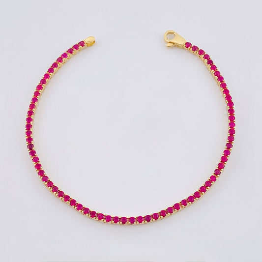 Pulso Tenis Doble Faz 7.25gr / 18cm / 2.8mm Oro Amarillo 18K