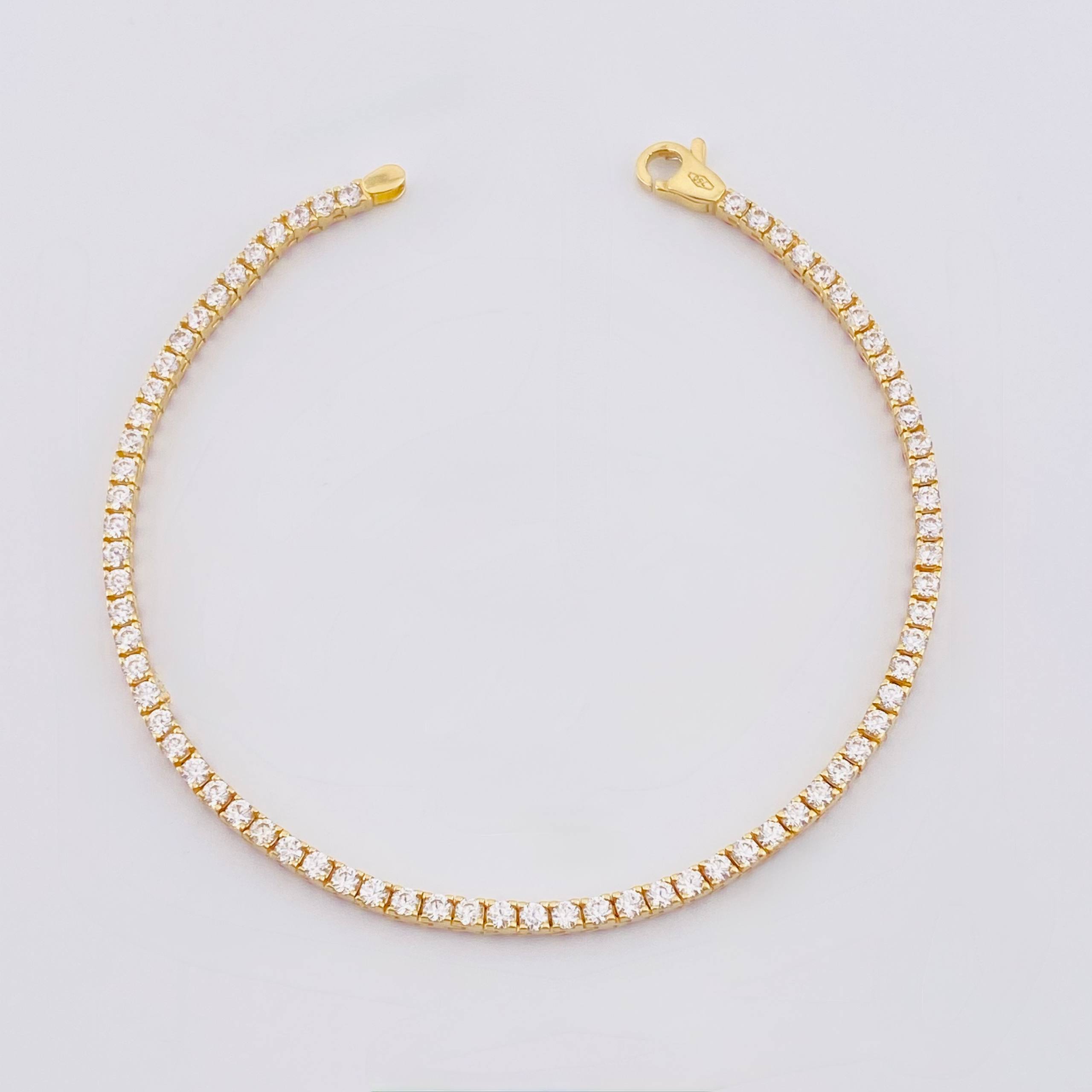 Pulso Tenis Doble Faz 7.25gr / 18cm / 2.8mm Oro Amarillo 18K