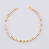 Pulso Tenis Doble Faz 7.3gr / 18cm / 2.9mm Oro Amarillo +4 18K *