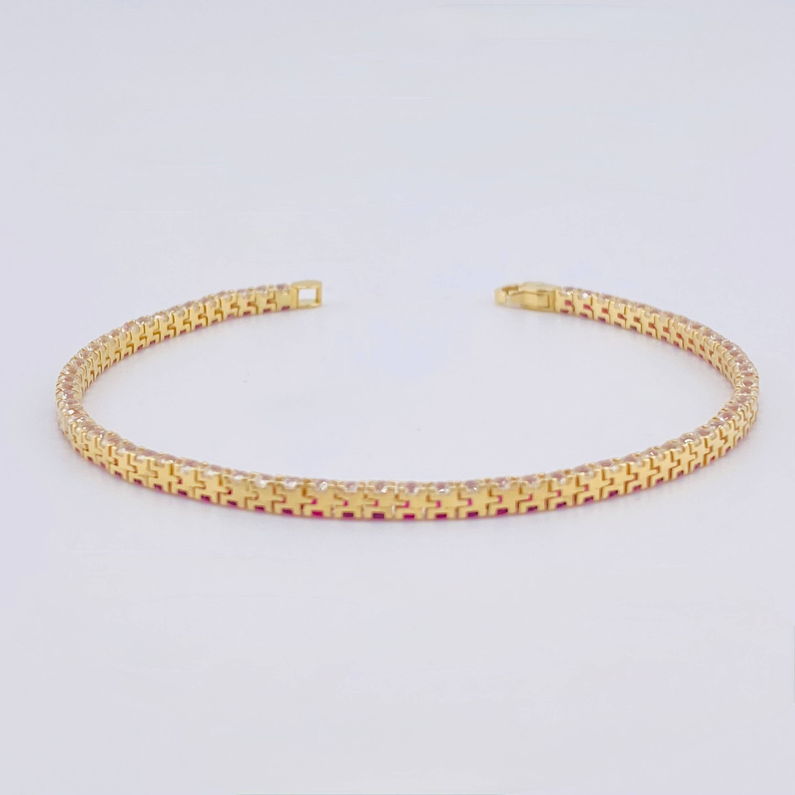 Pulso Tenis Doble Faz 7.3gr / 18cm / 2.9mm Oro Amarillo +4 18K *