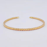 Pulso Tenis Doble Faz 7.3gr / 18cm / 2.9mm Oro Amarillo +4 18K *