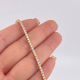 Pulso Tenis Doble Faz 7.25gr / 18cm / 2.8mm Oro Amarillo 18K