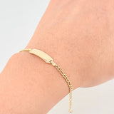 Pulso Figaro Placa Octagonal Curva 2.05gr / 15cm / 2.5mm Oro Amarillo +1 18K ©