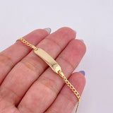 Pulso Cubano Placa Octagonal Curva 2.15gr / 13cm-14.5cm / 2.4mm Oro Amarillo +1 18K ©