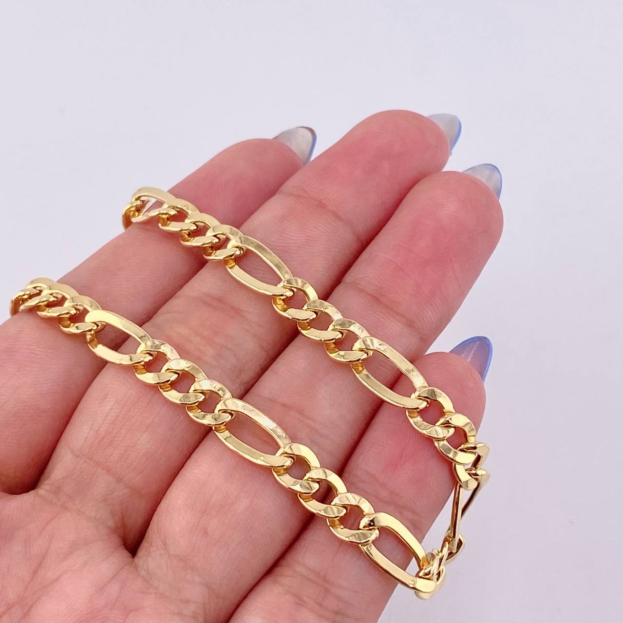 Pulso Figaro 3.8gr / 19cm / 5.3mm Oro Amarillo +1 18K