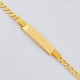 Pulso Cubano Placa Rectangular 7.45gr / 20cm / 4.6mm Oro Amarillo +1 18K