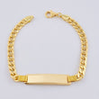 Pulso Cubano Placa Rectangular 11.1gr / 21cm / 5.7mm Oro Amarillo 18K