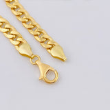 Pulso Cubano Placa Rectangular 11.1gr / 21cm / 5.7mm Oro Amarillo +1 18K