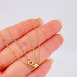 Cadena Aro Seguido 1.3gr / 45cm / 1mm Oro Amarillo 18K