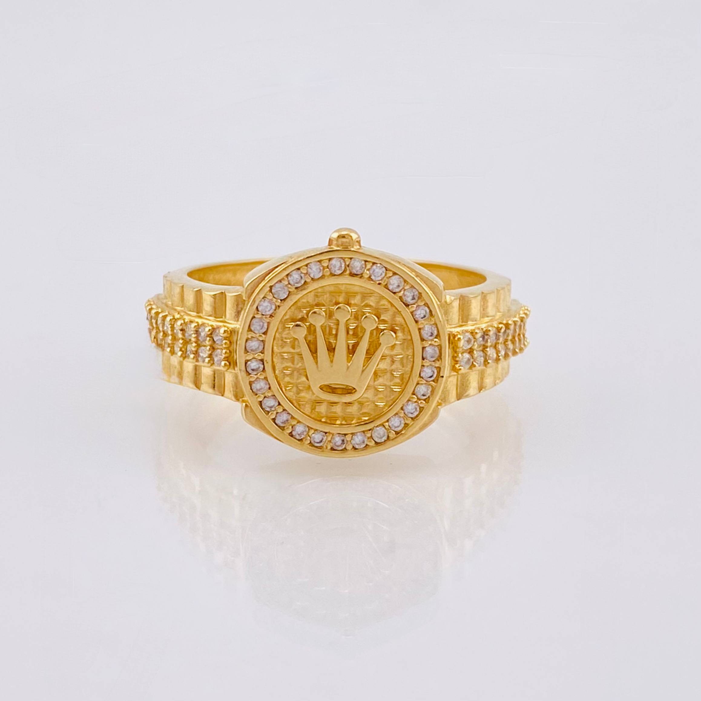 Anillo Correa Corona 6gr / T9 / Oro Amarillo 18K