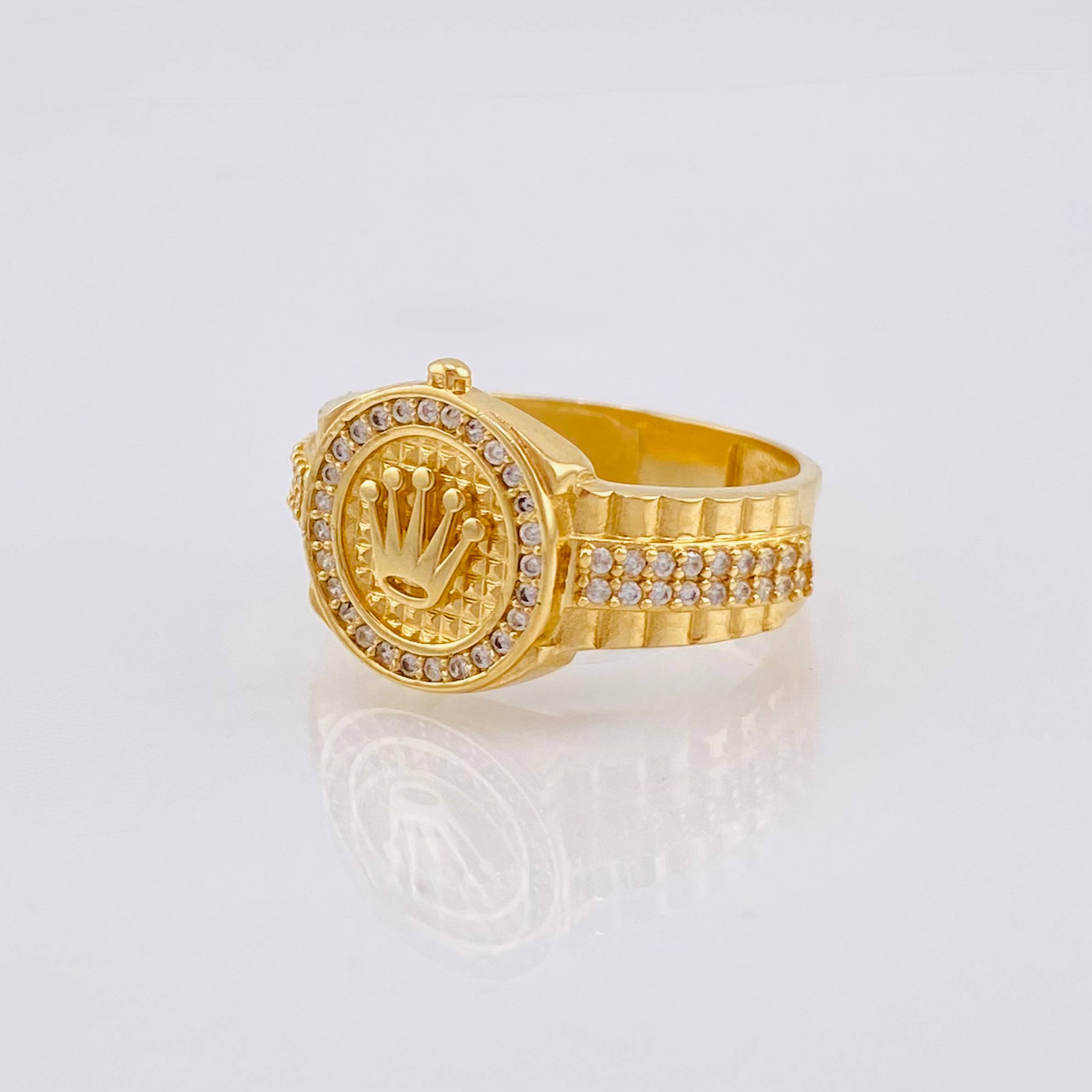Anillo Correa Corona 6gr / T9 / Oro Amarillo 18K