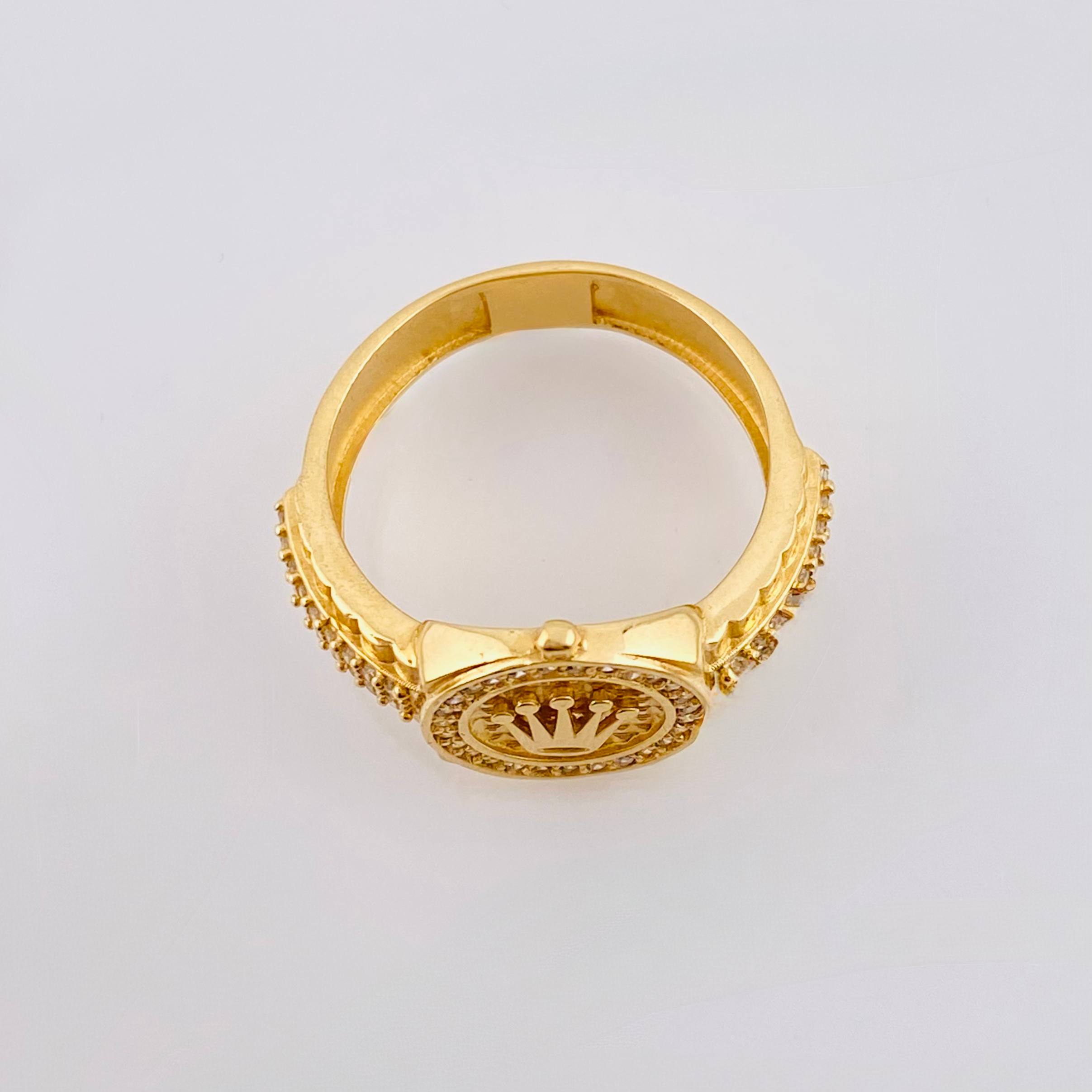 Anillo Correa Corona 6gr / T9 / Oro Amarillo 18K