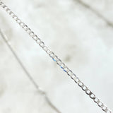 Cadena Cubana 2.95gr / 50cm / 2mm Oro Blanco +1 18K ©
