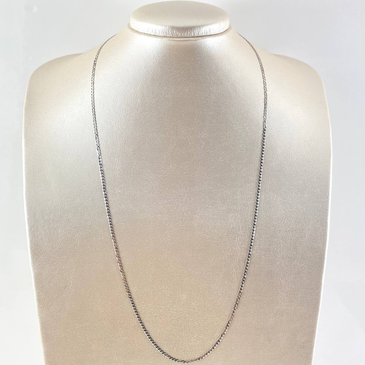 Cadena Cubana 3.5gr / 60cm / 2mm Oro Blanco +0 18K