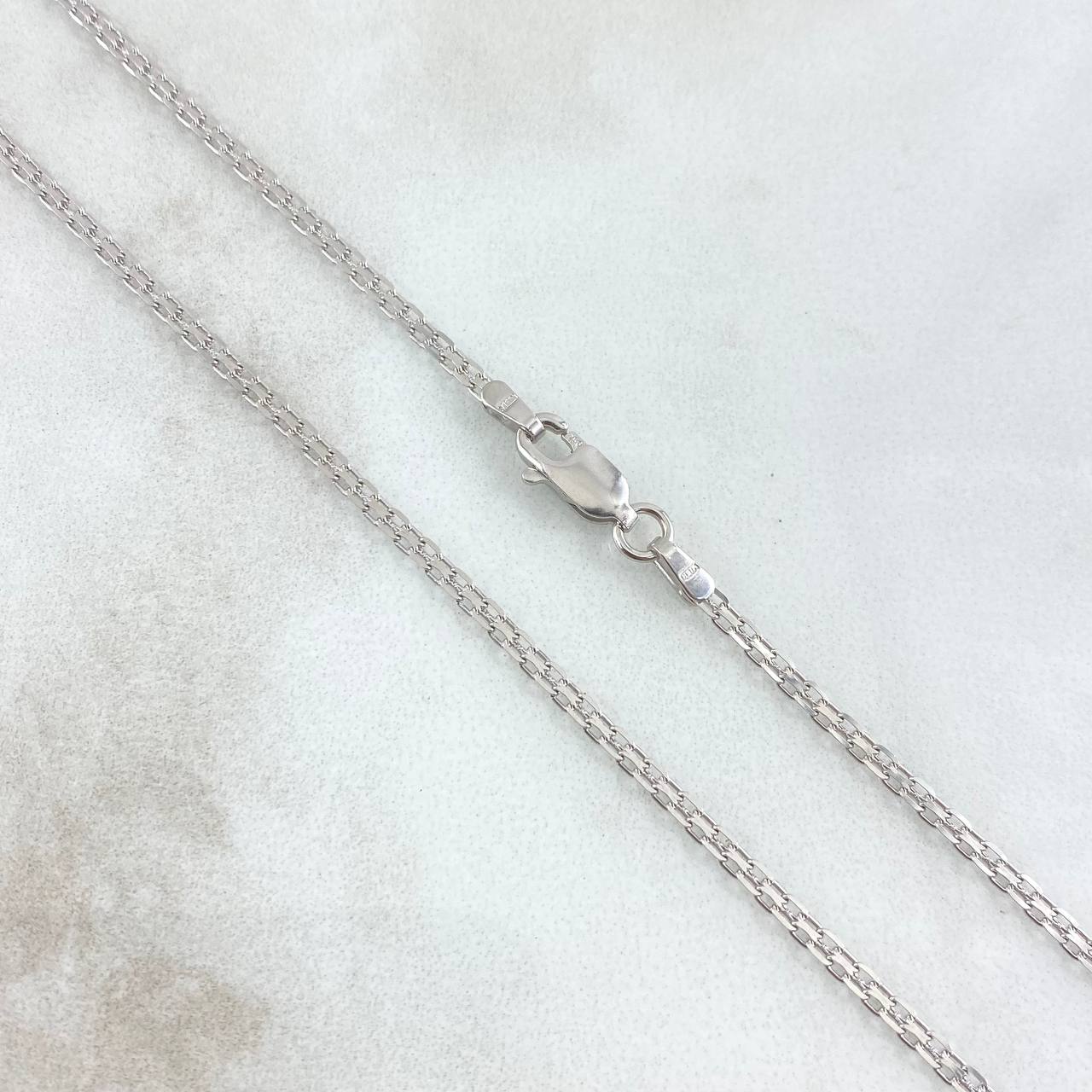 Cadena China 3.9gr / 45cm / 1.8mm Oro Blanco +0 18K