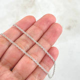 Cadena China 3.9gr / 45cm / 1.8mm Oro Blanco +0 18K