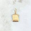 Dije Placa Pergamino 0.75gr / 2.2cm / Lisa Oro Amarillo 18K
