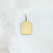 Dije Placa Pergamino 0.95gr / 2.2cm / Lisa Oro Amarillo 18K