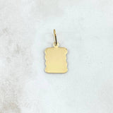 Dije Placa Pergamino 0.95gr / 2.2cm / Lisa Oro Amarillo 18K