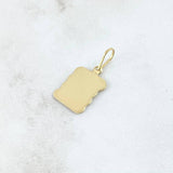 Dije Placa Pergamino 0.95gr / 2.2cm / Lisa Oro Amarillo 18K