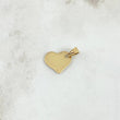 Dije Placa Corazón 0.6gr / 1.5cm / Lisa Oro Amarillo 18K