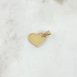 Dije Placa Corazón 0.5gr / 1.5cm / Lisa Oro Amarillo 18K *