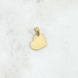 Dije Placa Corazón 0.5gr / 1.5cm / Lisa Oro Amarillo 18K *