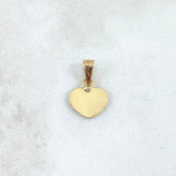 Dije Placa Corazón 0.45gr / 1.4cm / Lisa Oro Amarillo 18K