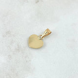 Dije Placa Corazón 0.45gr / 1.5cm / Lisa Oro Amarillo 18K *