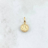 Dije San Benito 0.8gr / 2.1cm / Cargador Liso Oro Amarillo 18K ©
