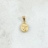 Dije San Miguel Arcángel 0.3gr / 1.5cm / Cargador Bordeado Oro Amarillo 18K ©