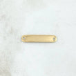 Herraje Placa Rectangular 0.7gr / 2.5cm / Bordes Curvos Oro Amarillo 18K
