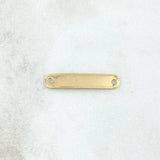 Herraje Placa Rectangular 0.7gr / 2.5cm / Bordes Curvos Oro Amarillo 18K